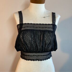 Lace Crop Top Black Size S Whimsigoth Fairy Lingerie Inspired